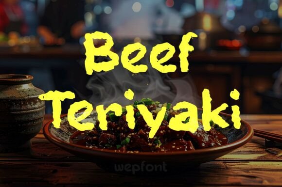 Beef Teriyaki: A Bold Display Font for High-Impact Campaigns