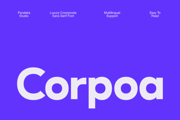 Corpoa: A Friendly, Bold Sans Serif