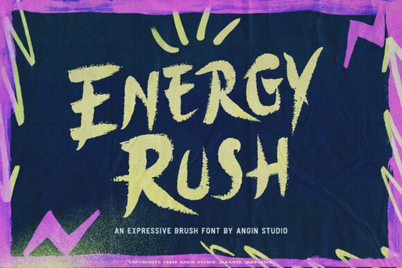 Energy Rush: A Bold Display Font for Small Business Branding