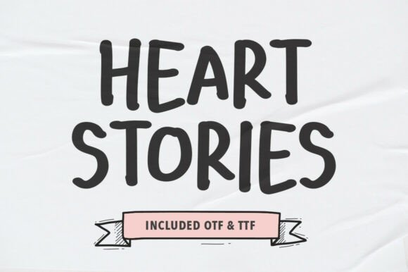 Heart Stories: A Bold Display Font for Web Design