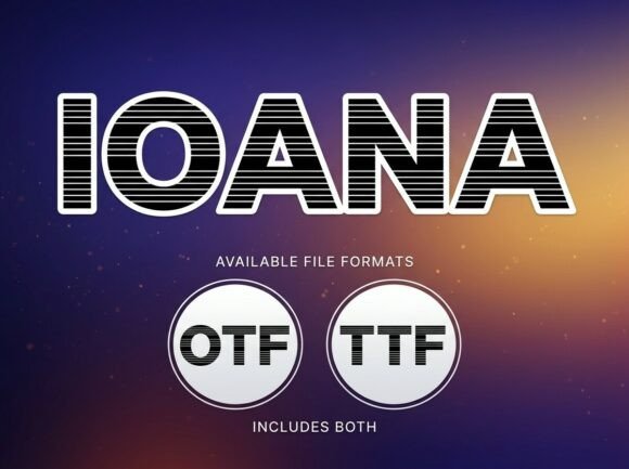 Ioana Font: A Decorative Display Typeface for Makers