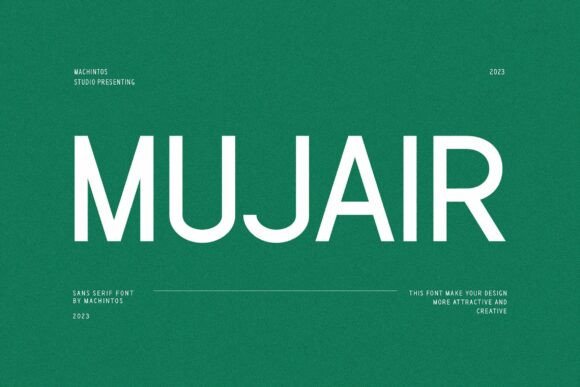 Mujair: A Bold Sans Serif Typeface for Modern Editorial Design