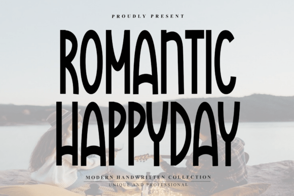 Romantic Happyday: A Bold Display Font for Editorial Design