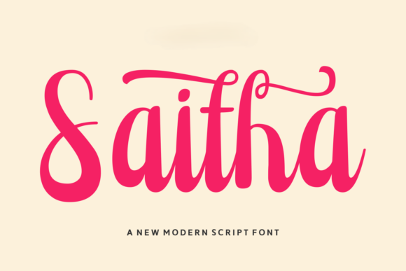 Saitha: The Bold Script Font That Elevates Your Brand