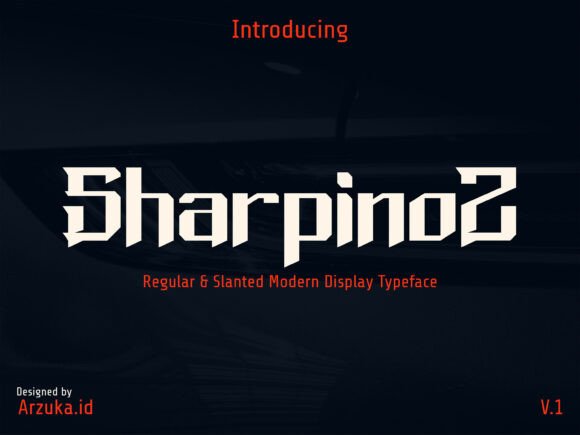 Sharpinoz: A Bold Display Typeface for High-Energy Branding